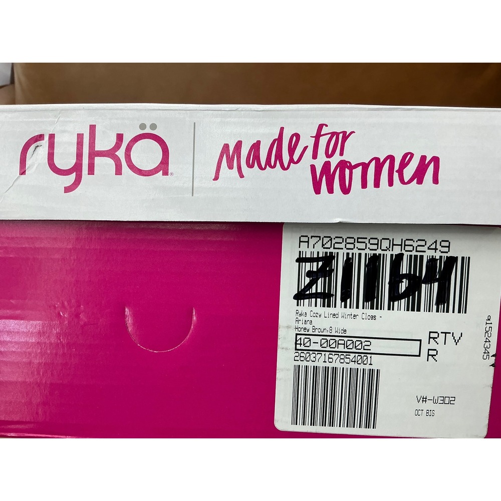 Ryka Ariana Mule Women 8W Honey Brown New Without Box Cozy Faux Fur Lined Clogs - Picture 8 of 8